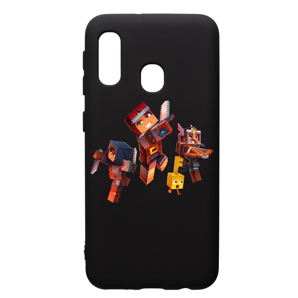 Husa de protectie Samsung Galaxy A20E, Minecraft, silicon, cu interiorul din material textil, protectie camera, PB724
