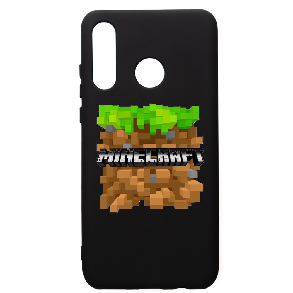 Husa de protectie Huawei P30 Lite, Minecraft, silicon, cu interiorul din material textil, protectie camera, PB726