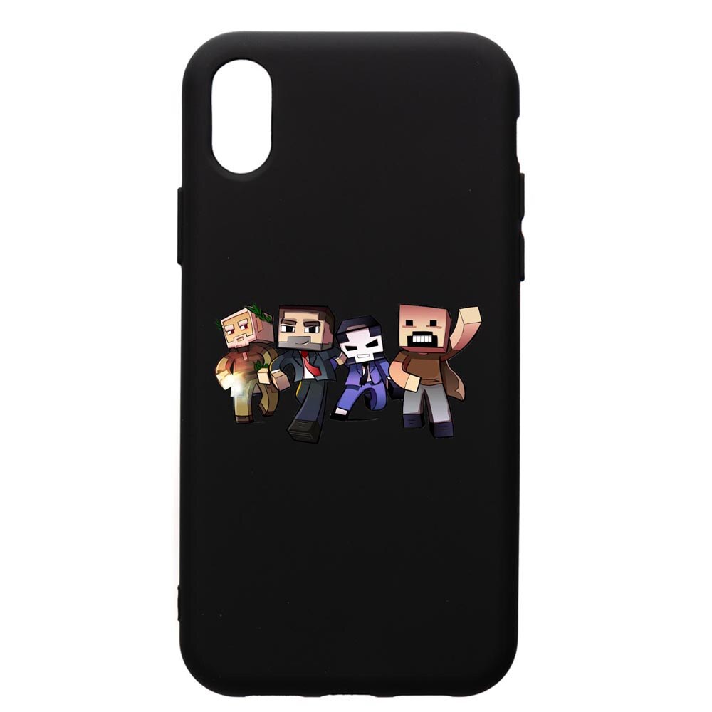 Husa de protectie Apple iPhone XS Max, Minecraft, silicon, cu interiorul din material textil, protectie camera, PB727