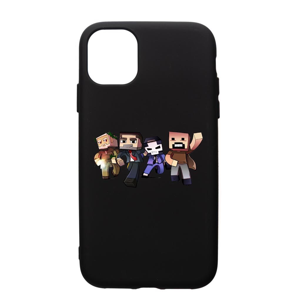 Husa de protectie Apple iPhone 11, Minecraft, silicon, cu interiorul din material textil, protectie camera, PB727