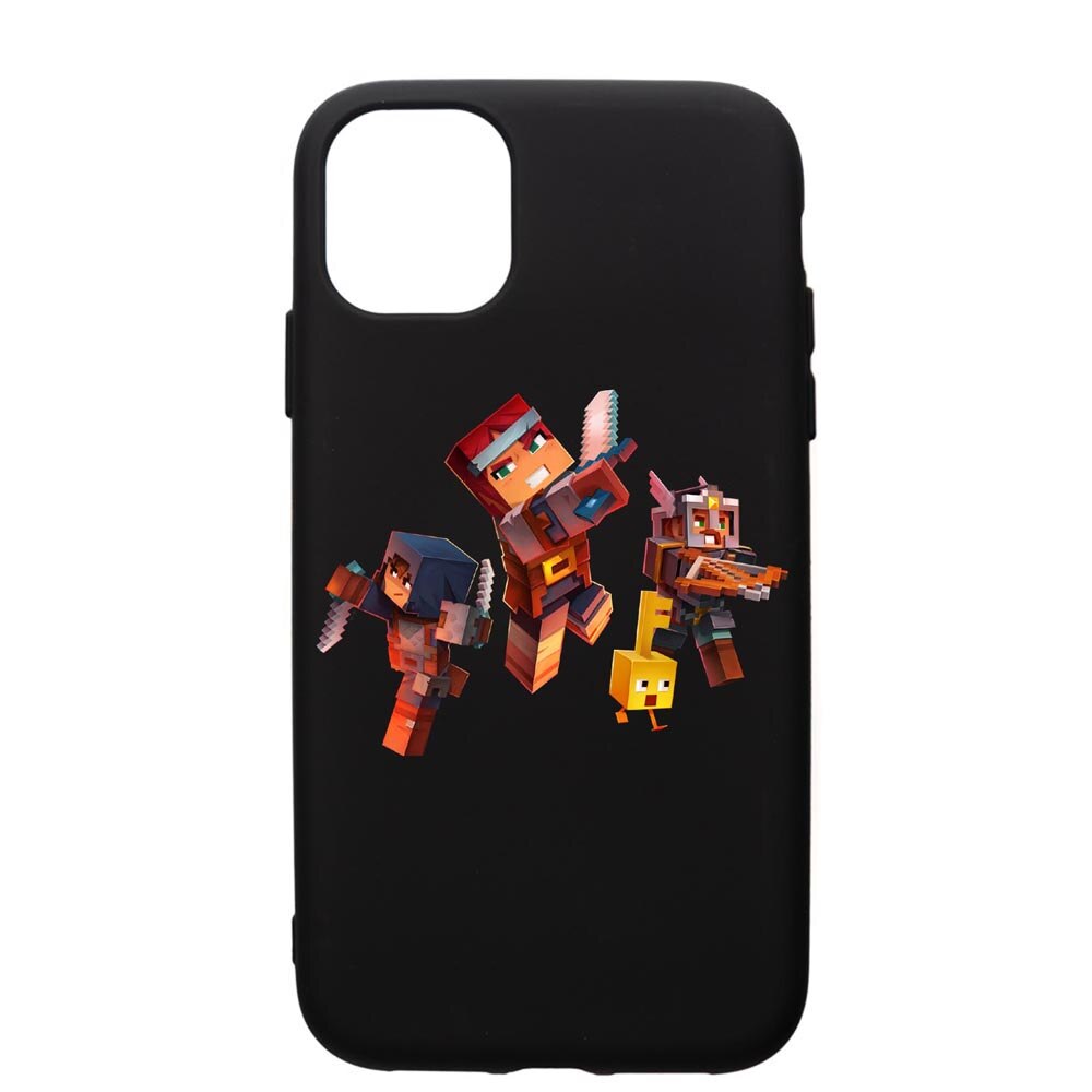Husa de protectie Apple iPhone 12 Mini, Minecraft, silicon, cu interiorul din material textil, protectie camera, PB724