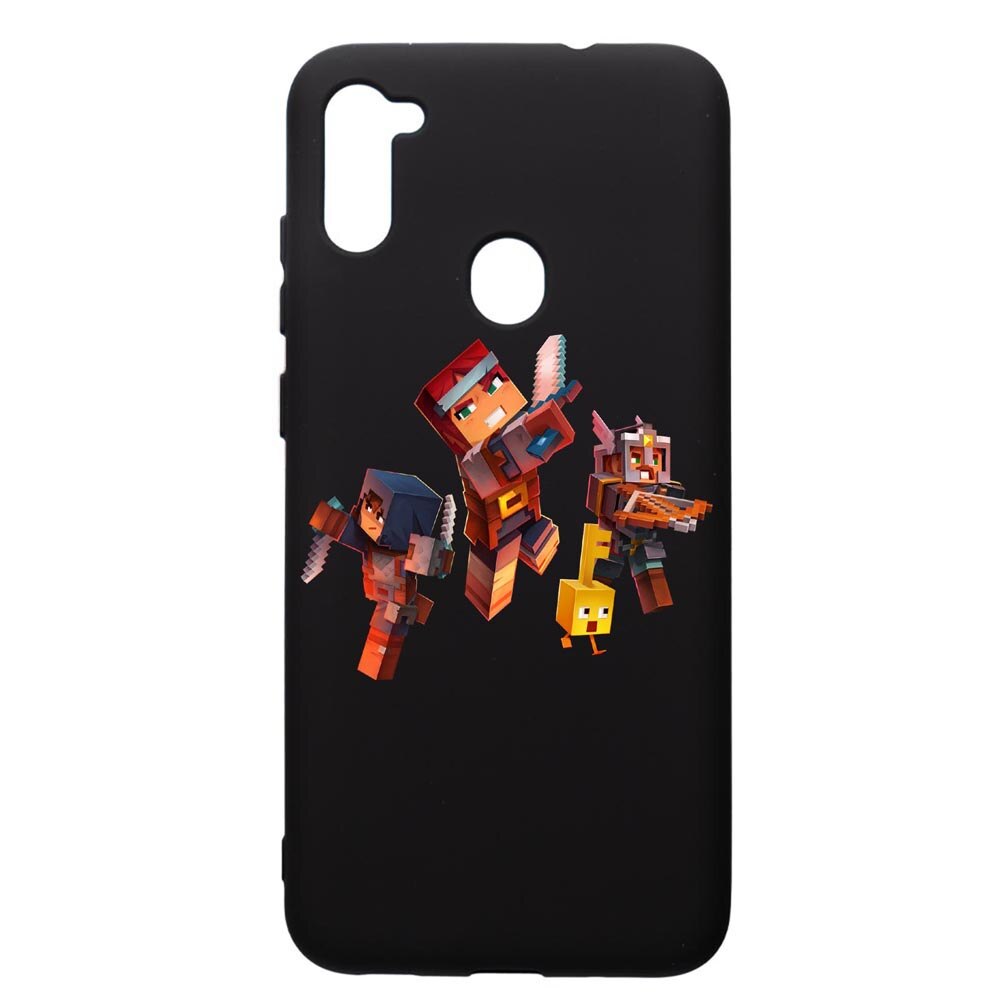 Husa de protectie Samsung Galaxy A11, Minecraft, silicon, cu interiorul din material textil, protectie camera, PB724