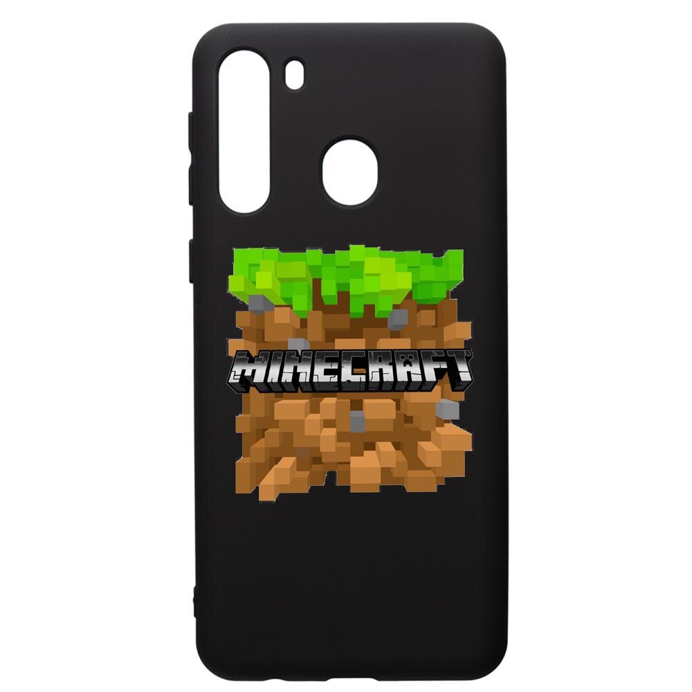 Husa de protectie Samsung Galaxy A21S, Minecraft, silicon, cu interiorul din material textil, protectie camera, PB726