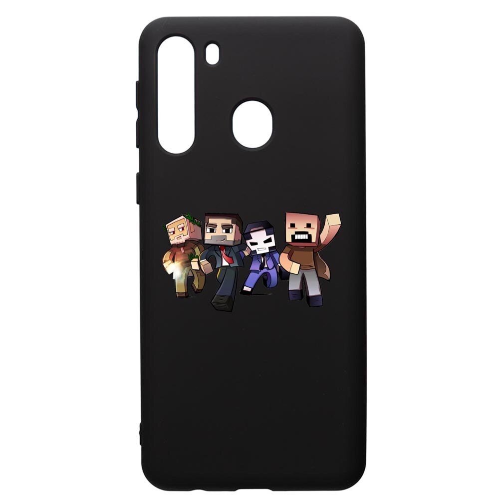 Husa de protectie Samsung Galaxy A21S, Minecraft, silicon, cu interiorul din material textil, protectie camera, PB727