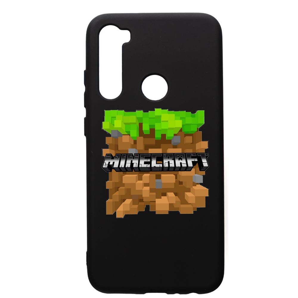 Husa de protectie Xiaomi Redmi Note 8, Minecraft, silicon, cu interiorul din material textil, protectie camera, PB726