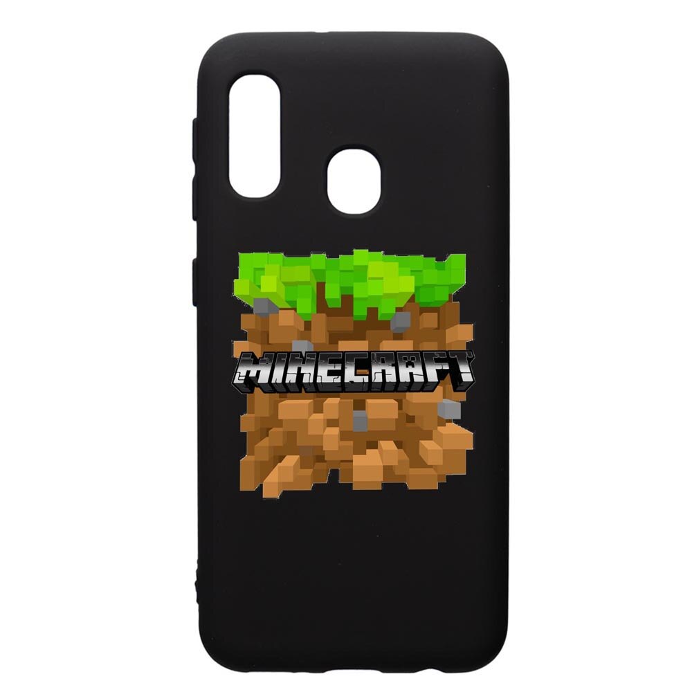 Husa de protectie Samsung Galaxy A20E, Minecraft, silicon, cu interiorul din material textil, protectie camera, PB726