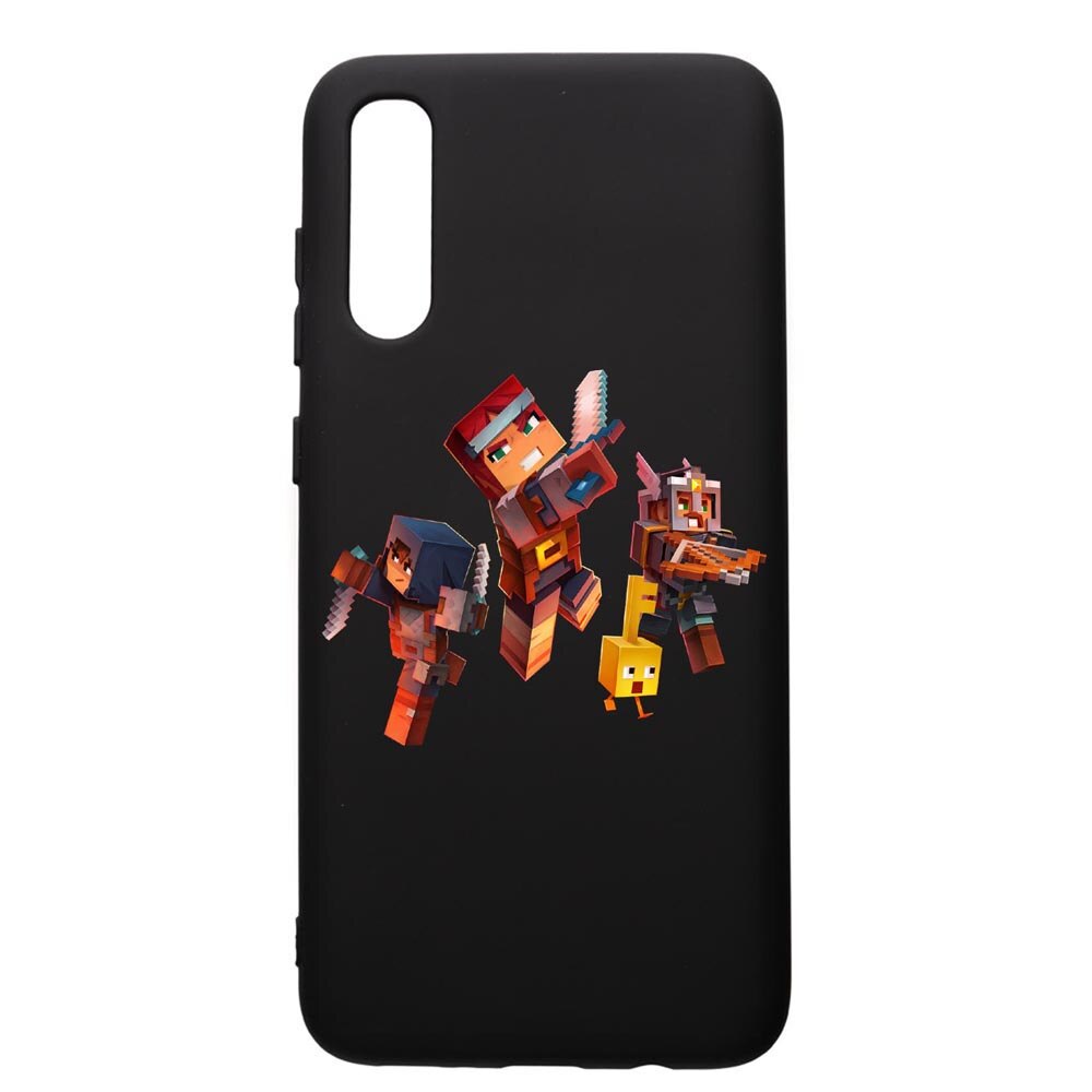 Husa de protectie Samsung Galaxy A50, Minecraft, silicon, cu interiorul din material textil, protectie camera, PB724