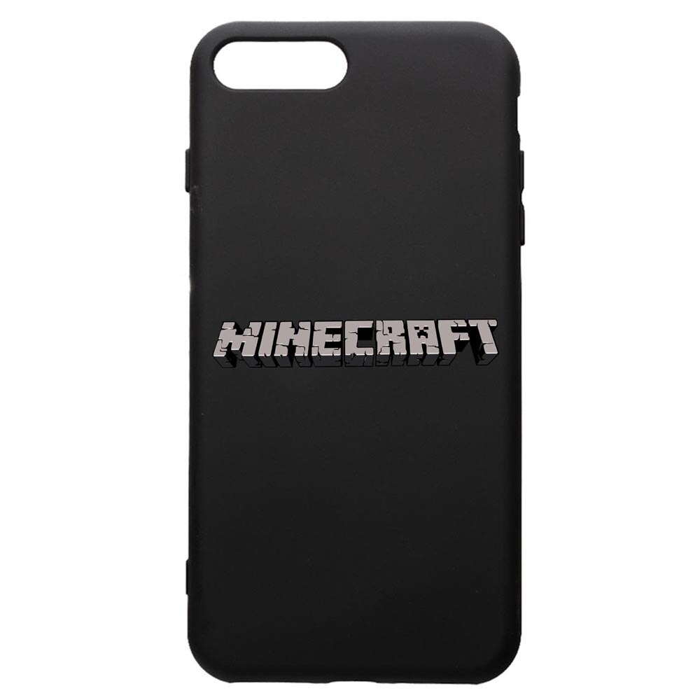 Husa de protectie Apple iPhone 8 Plus / iPhone 7 Plus, Minecraft, silicon, cu interiorul din material textil, protectie camera, PB729