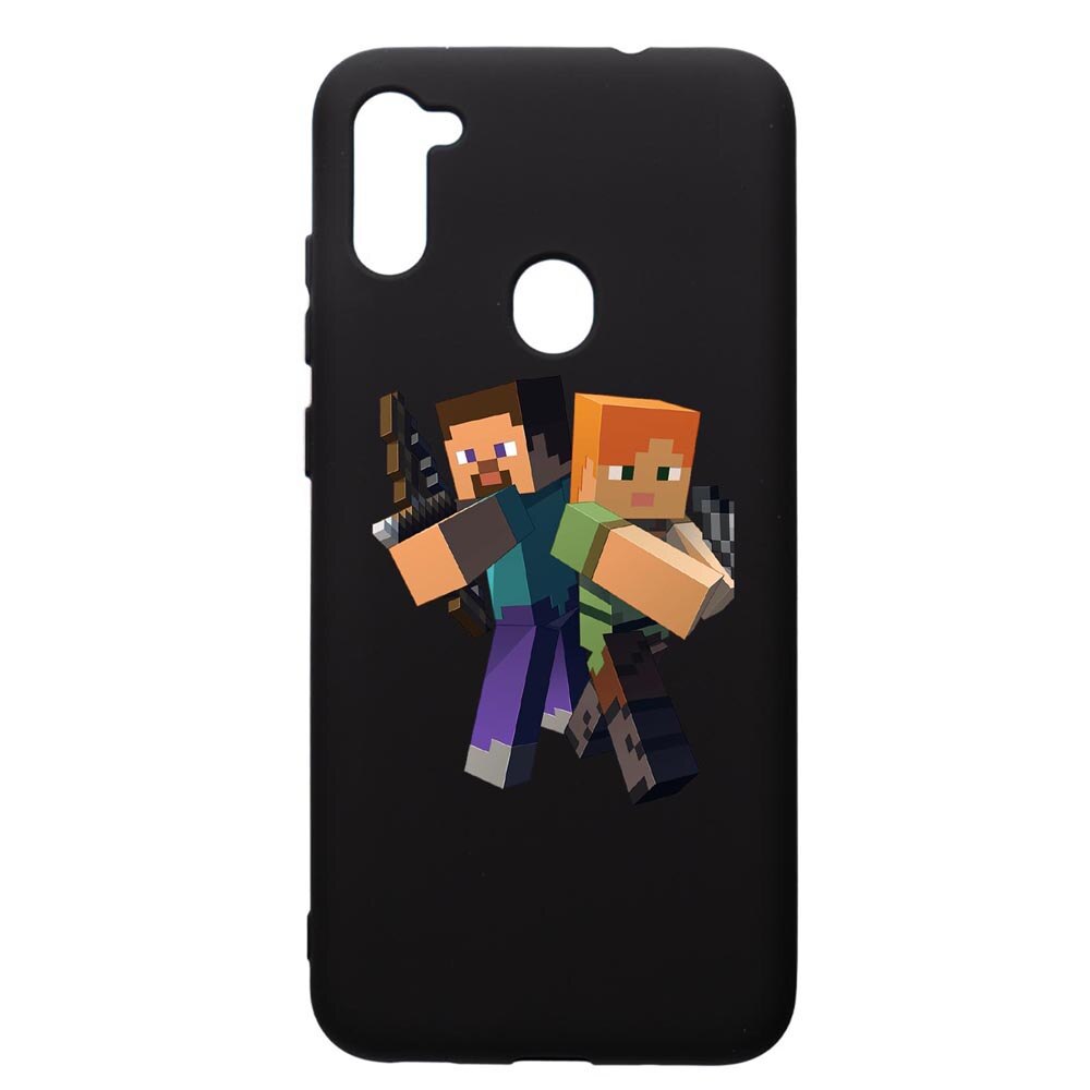 Husa de protectie Samsung Galaxy A11, Minecraft, silicon, cu interiorul din material textil, protectie camera, PB728