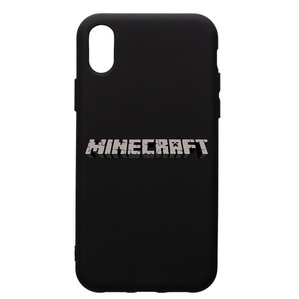 Husa de protectie Apple iPhone XS / iPhone X, Minecraft, silicon, cu interiorul din material textil, protectie camera, PB729