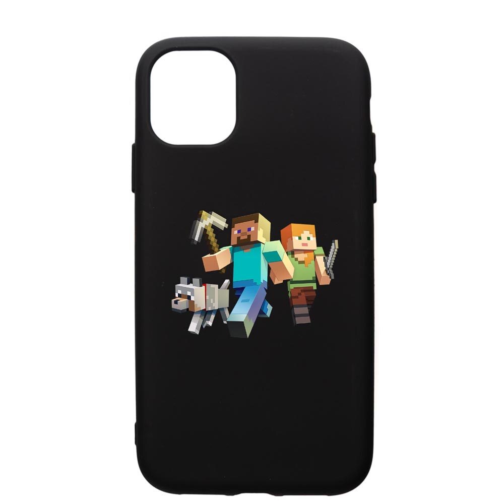 Husa de protectie Apple iPhone 12 Pro, Minecraft, silicon, cu interiorul din material textil, protectie camera, PB730