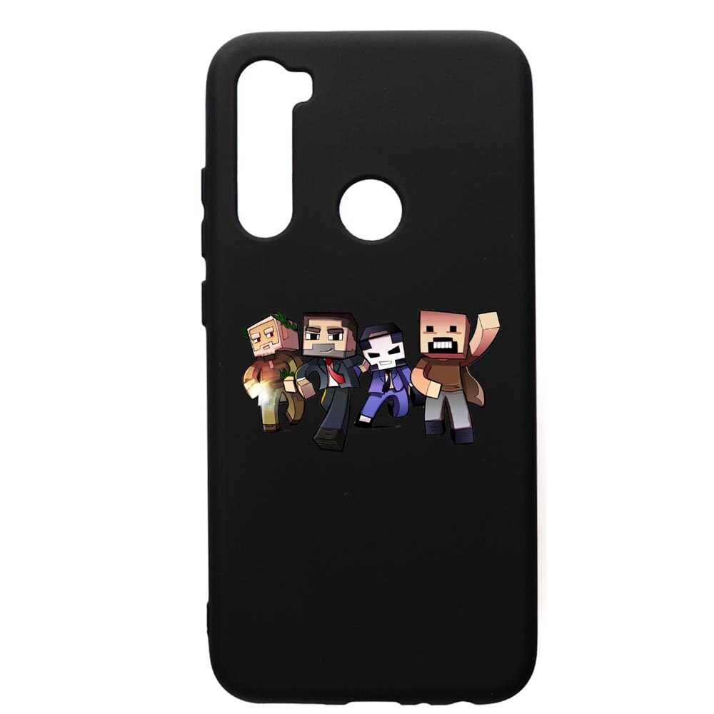 Husa de protectie Xiaomi Redmi Note 8, Minecraft, silicon, cu interiorul din material textil, protectie camera, PB727