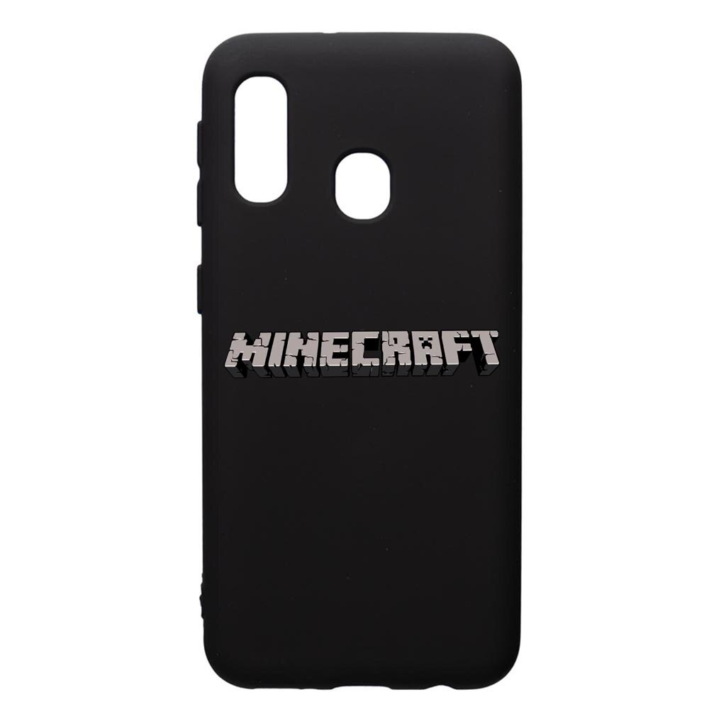 Husa de protectie Samsung Galaxy A20E, Minecraft, silicon, cu interiorul din material textil, protectie camera, PB729
