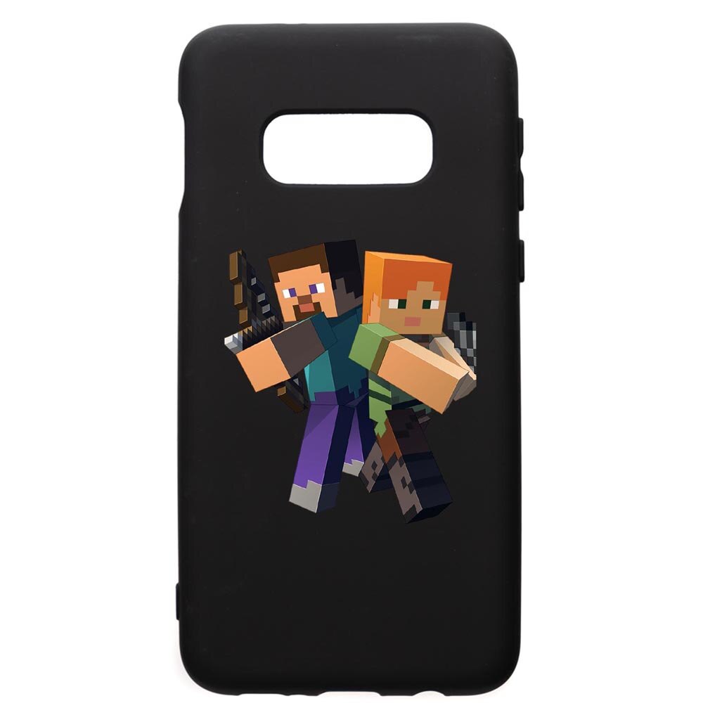 Husa de protectie Samsung Galaxy S10E, Minecraft, silicon, cu interiorul din material textil, protectie camera, PB728