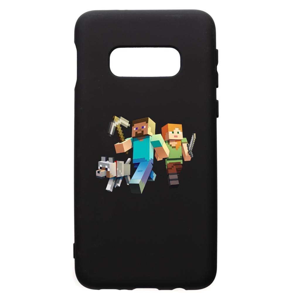 Husa de protectie Samsung Galaxy S10E, Minecraft, silicon, cu interiorul din material textil, protectie camera, PB730