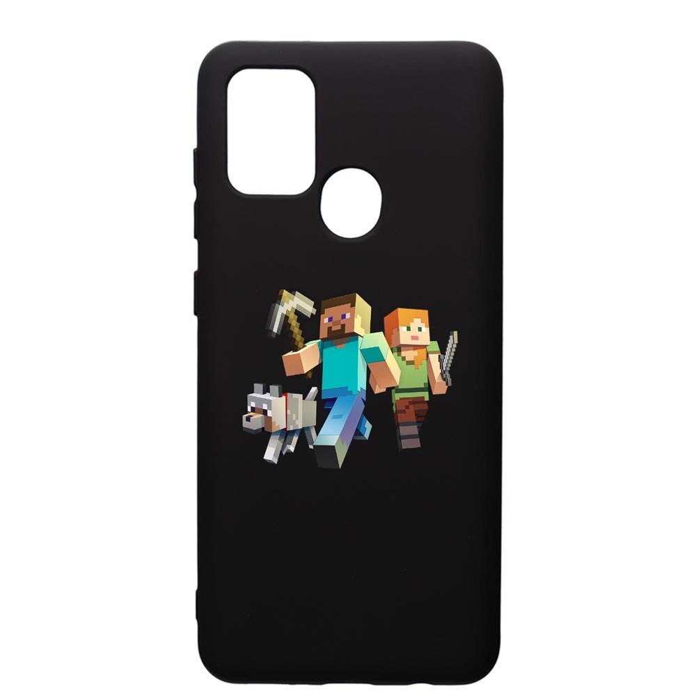 Husa de protectie Samsung Galaxy A21, Minecraft, silicon, cu interiorul din material textil, protectie camera, PB730
