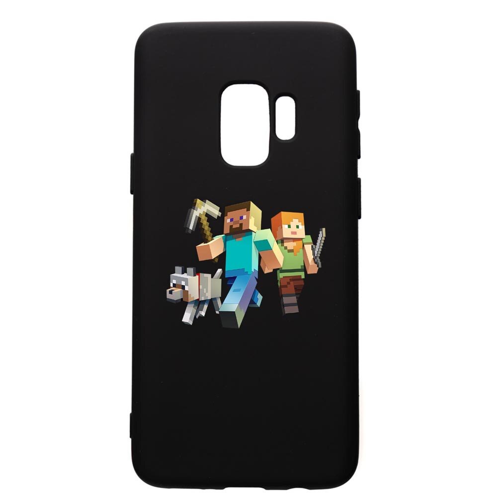 Husa de protectie Samsung Galaxy S9, Minecraft, silicon, cu interiorul din material textil, protectie camera, PB730