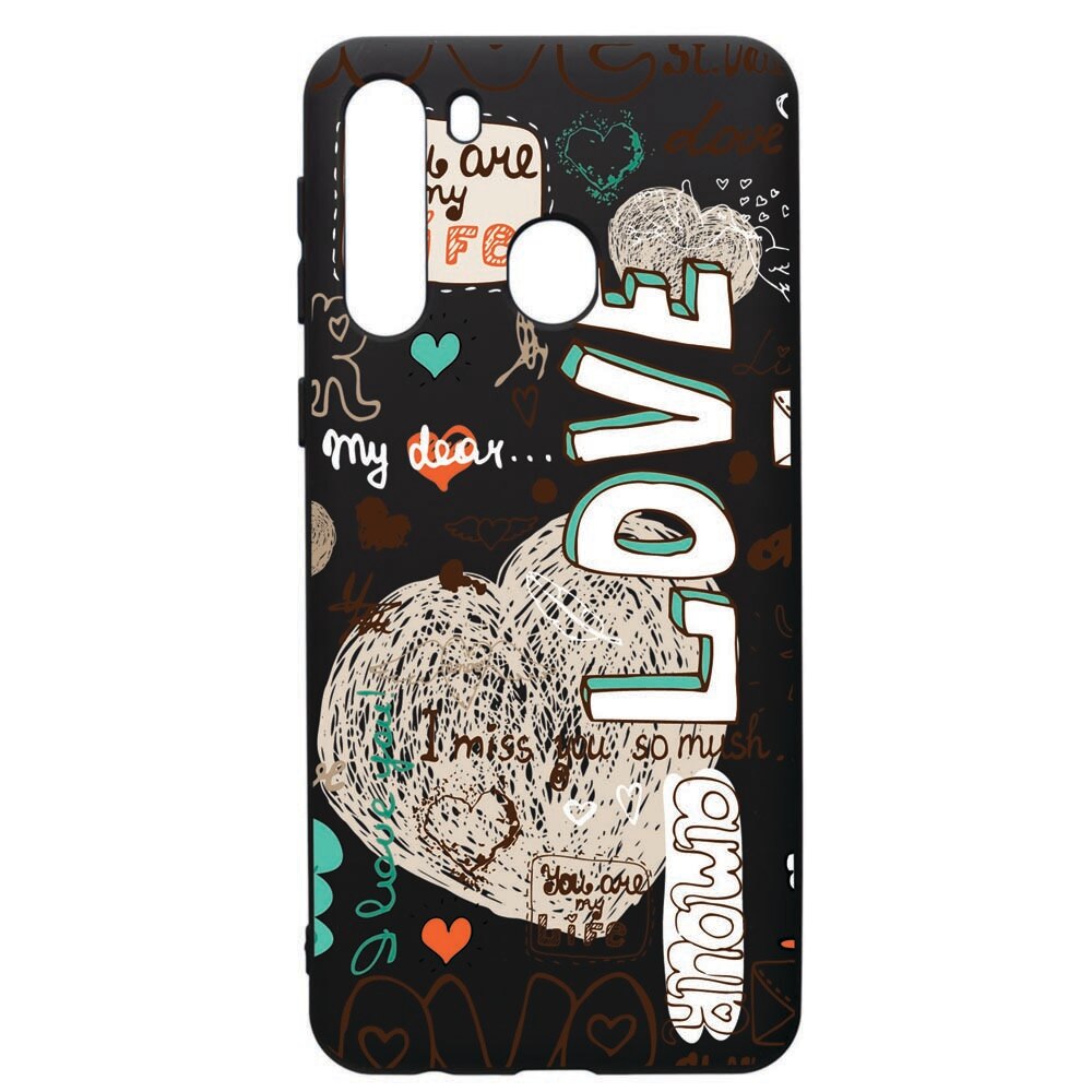 Husa de protectie Samsung Galaxy A21S, Love February, silicon, cu interiorul din material textil, protectie camera, PB25