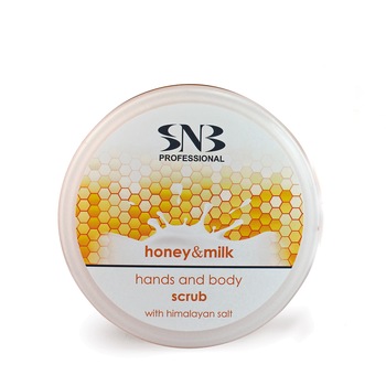 Scrub pt maini si picioare cu aroma de Miere si lapte SNB 300 ml Scrub pt maini si picioare cu aroma de Miere si lapte SNB 300 ml