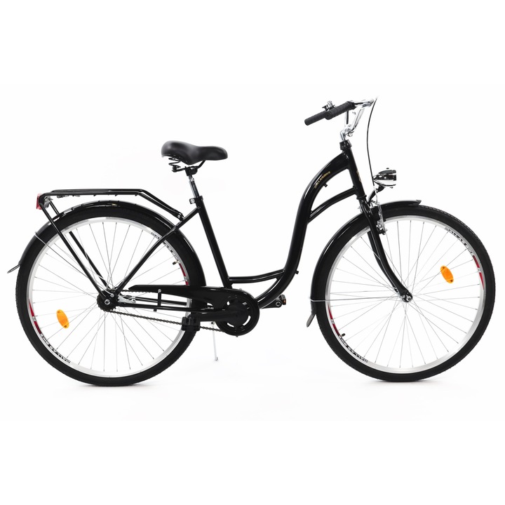 Велосипед Dallas™ City, 1 скоростен, Kолела 28", Черен, 155-185 cm височина