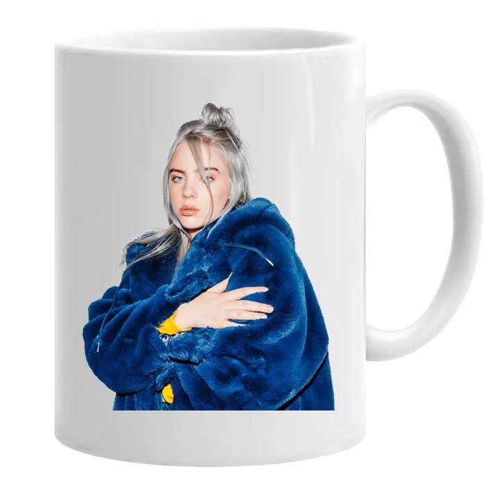 Billie Eilish személyre szabott bögre, kerámia, 330 ml