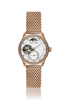 walter bach ceas automatic cu bratara cu model plasa auriu rose imagen 20_0_
0
