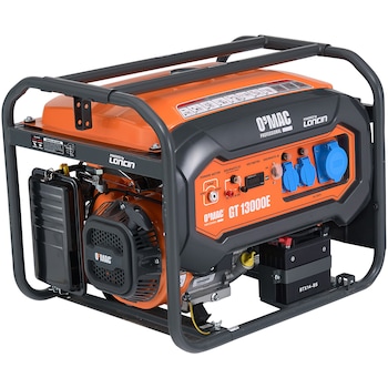 Generator curent electric O-Mac GT 13000E, 12 CP, 5000 W, 4 timpi, 389 CC, 220 V, 12 V, stabilizator de tensiune (AVR), 9 h autonomie maxima, benzina Generator curent electric O-Mac GT 13000E, 12 CP, 5000 W, 4 timpi, 389 CC, 220 V, 12 V, stabilizator de tensiune (AVR), 9 h autonomie maxima, benzina