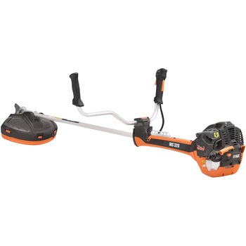 Motocoasa de tuns gazon/iarba pe benzina O-Mac MS 320, 3.2 CP putere maxima, 51.7 CC, 2 timpi, demaror manual cu Easy start, pompa amorsare, 46 cm diametru taiere fir, 0.6 l benzina,
