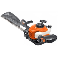 Foarfeca pe benzina pentru tuns gard viu O-Mac TV 1100, putere 1 CP, 22.2 CC, 2 timpi, 72 cm lungime lama, 3100 RPM, pompa amorsare, 0.44 l benzina