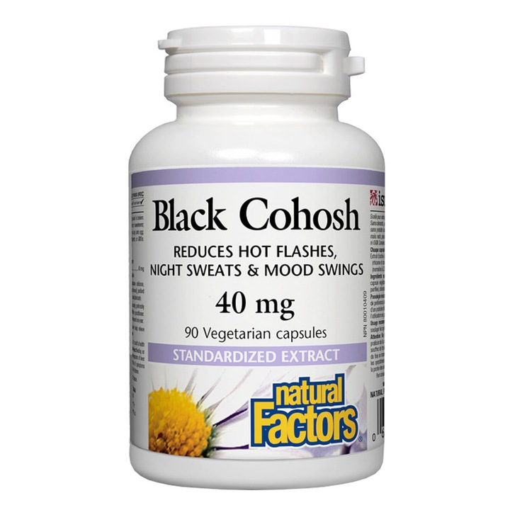 Хранителна добавка Natural Factors Black Cohosh, 60 капсули