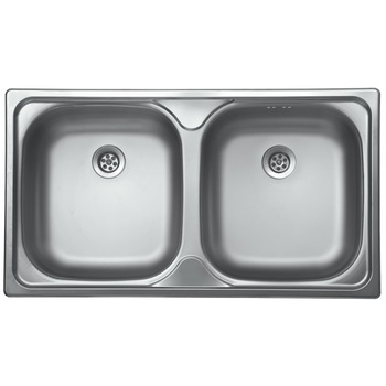 Chiuveta bucatarie inox linen anticalcar Kromevye EC189D, 2 cuve, 435 x 780 mm Chiuveta bucatarie inox linen anticalcar Kromevye EC189D, 2 cuve, 435 x 780 mm