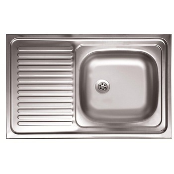 Chiuveta bucatarie inox satinat Kromevye N116, 1 cuva, 500 x 800 mm, picurator pe partea stanga Chiuveta bucatarie inox satinat Kromevye N116, 1 cuva, 500 x 800 mm, picurator pe partea stanga