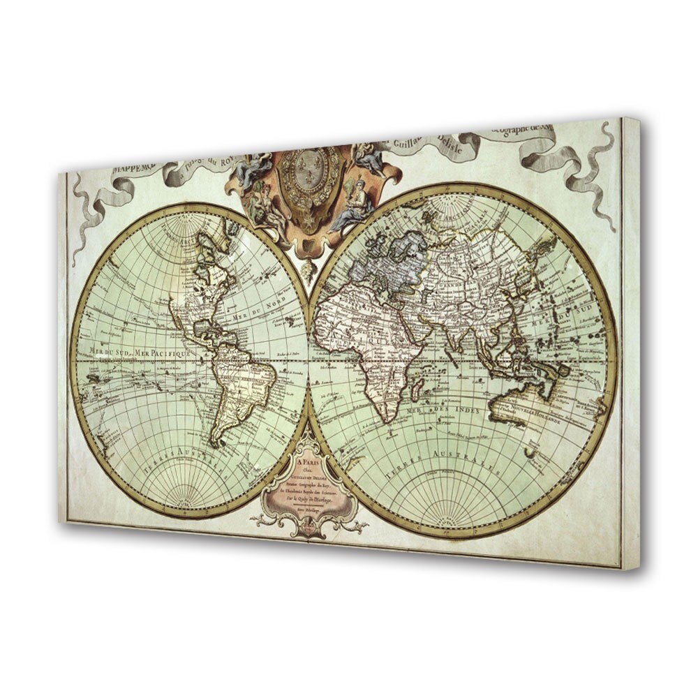 Tablou Canvas Harta despasurata Veche, 20 x 30 cm