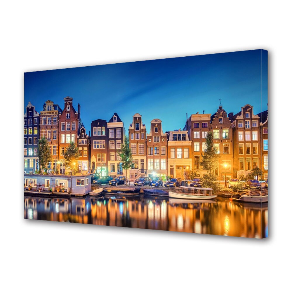 Tablou Canvas Lumini in Amsterdam, 40 x 60 cm