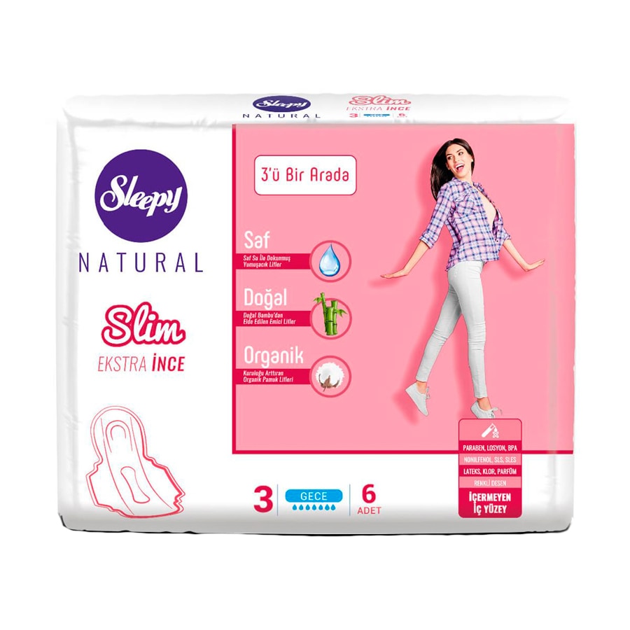Absorbante Sleepy Natural Night Slim 7 pic 6 buc