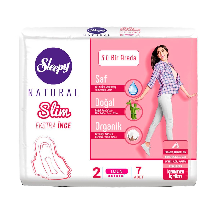 Absorbante Sleepy Natural Long Slim 6 pic 7 buc