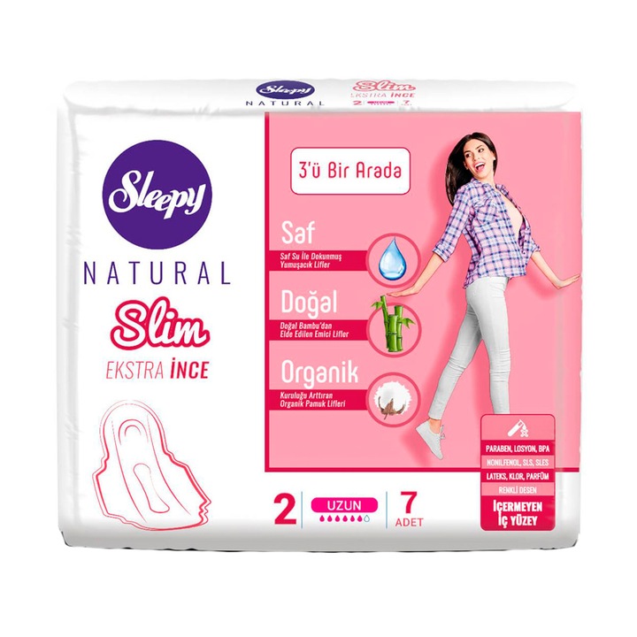 Дамски превръзки Sleepy Natural Long Slim 6 pic 7 броя