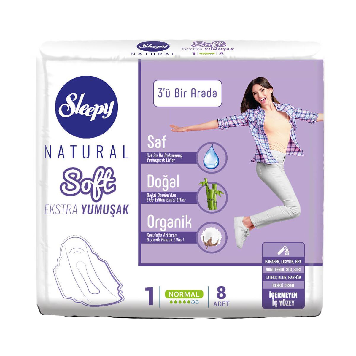 Absorbante Sleepy Natural Normal Soft 5 pic 8 buc