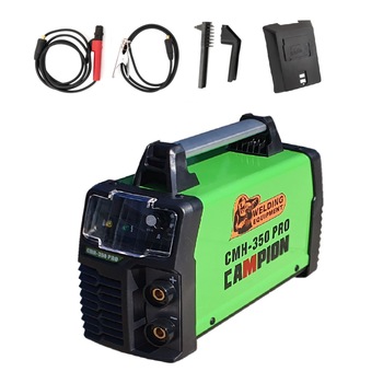 Aparat de sudura Profesional Campion CMH350, 10-350 A, Protectie termica, Monofazat, Complet accesorizat, Electrozi 1.6 - 5 mm, 220V Aparat de sudura Profesional Campion CMH350, 10-350 A, Protectie termica, Monofazat, Complet accesorizat, Electrozi 1.6 - 5 mm, 220V