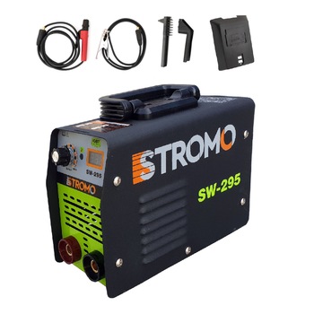 Aparat de sudura Profesional Stromo 295, 10-295 A, Protectie termica, Monofazat, Complet accesorizat, Electrozi 1.6 - 4 mm, 220V Aparat de sudura Profesional Stromo 295, 10-295 A, Protectie termica, Monofazat, Complet accesorizat, Electrozi 1.6 - 4 mm, 220V