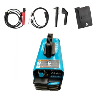 Aparat de sudura Profesional Baltic 250 , 10-250 A, Protectie termica, Monofazat, Complet accesorizat, Electrozi 1.6 - 4 mm, 220V Aparat de sudura Profesional Baltic 250 , 10-250 A, Protectie termica, Monofazat, Complet accesorizat, Electrozi 1.6 - 4 mm, 220V