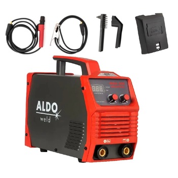Aparat de sudura Profesional Aldo 300 , 10-300 A, Protectie termica, Monofazat, Complet accesorizat, Electrozi 1.6 - 5 mm, 220V Aparat de sudura Profesional Aldo 300 , 10-300 A, Protectie termica, Monofazat, Complet accesorizat, Electrozi 1.6 - 5 mm, 220V