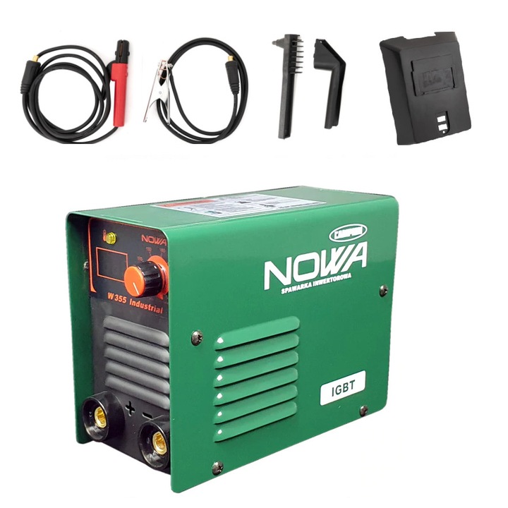Nowa W355 Professzionális Hegesztőgép, 10-350 A, Hővédelem, Egyfázisú, Teljesen felszerelt, 1,6-5 mm -es elektródák, 220V