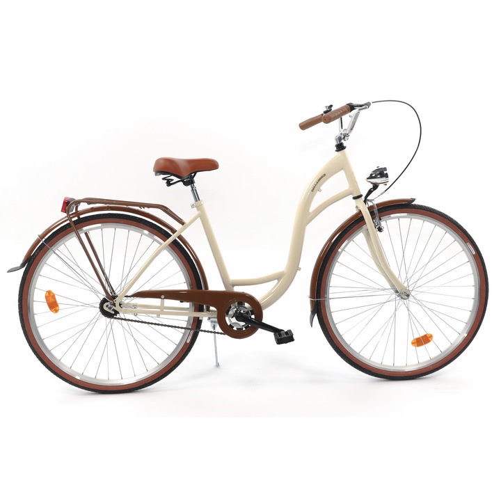 Велосипед Dallas™ City, 1 скоростен, Kолела 28", Кафяво, 155-185 cm височина