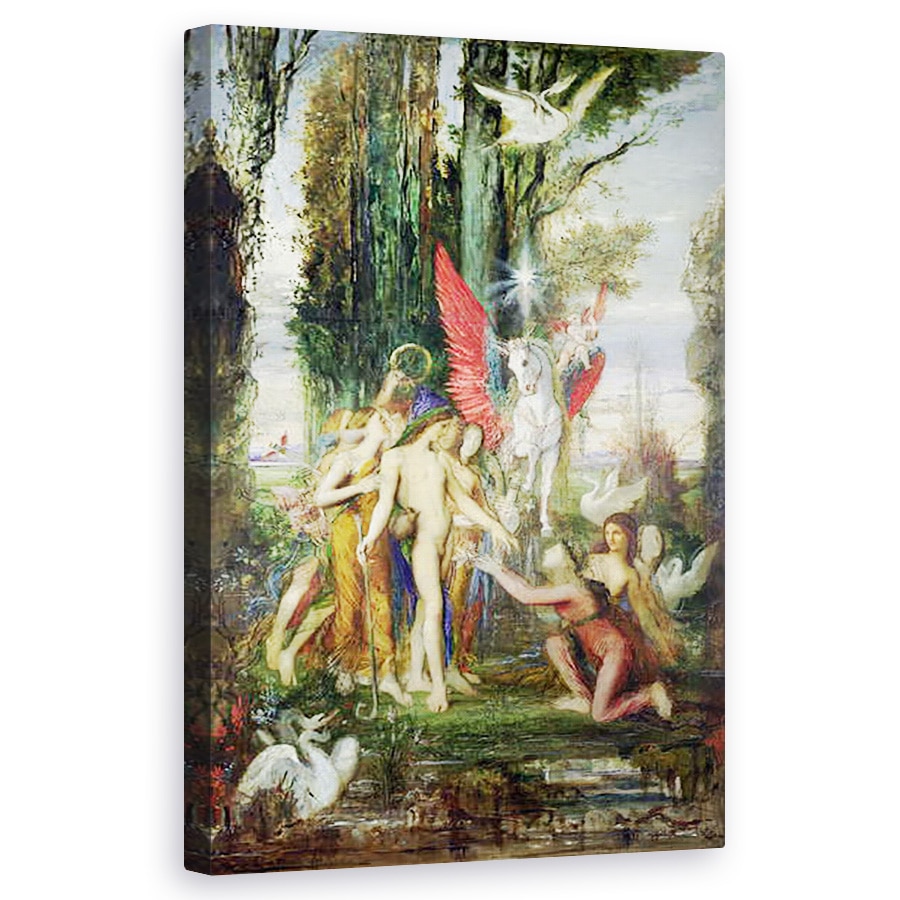 Tablou canvas - Gustave Moreau - Hesiod c.700 i.Hr. si muzele , 60 x 100 cm