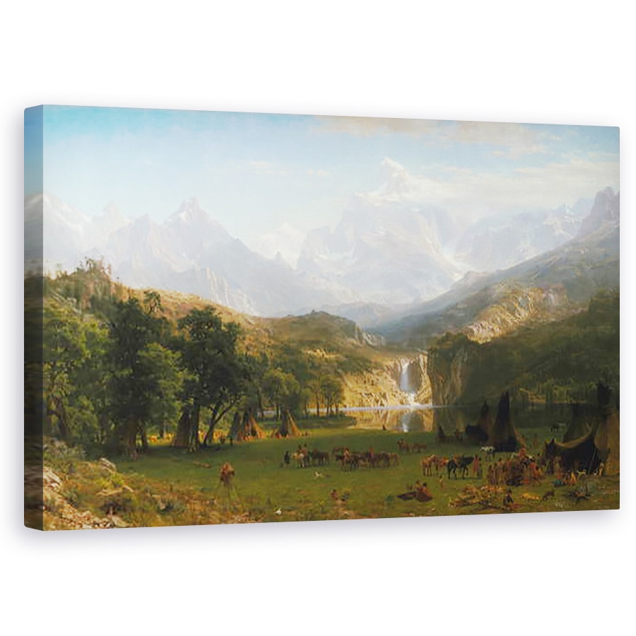 Tablou canvas - Albert Bierstadt - Muntii Stancosi, Varful lui Lander, 60 x 100 cm