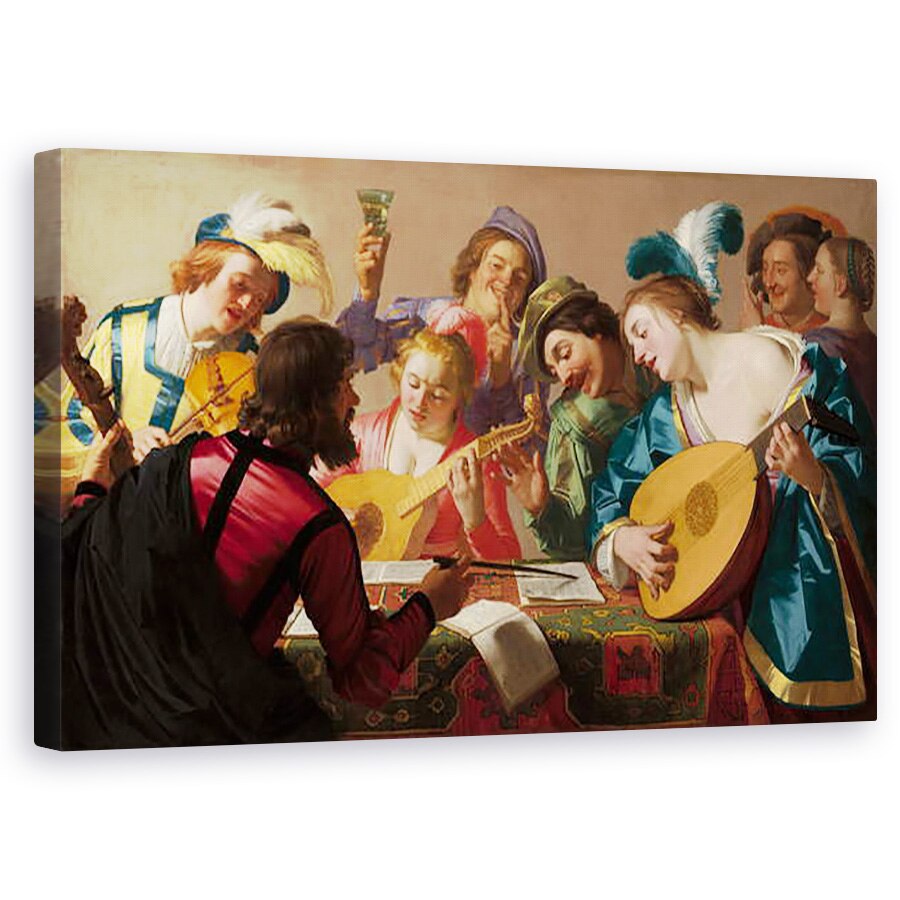 Tablou canvas - Gerrit van Honthorst - Concertul, 50 x 80 cm