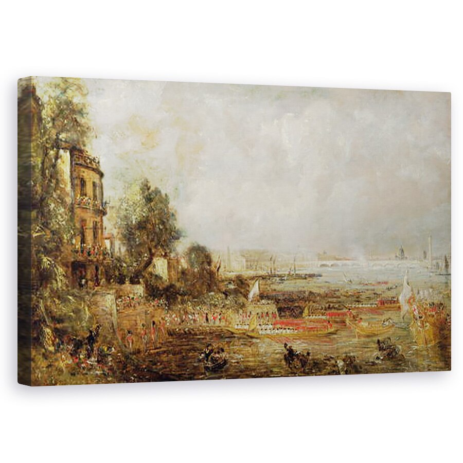 Tablou canvas - John Constable - Deschiderea podului Waterloo, 60 x 100 cm