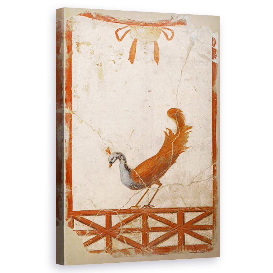 Tablou canvas - Roman - Fragment de perete cu paun, 50 x 80 cm