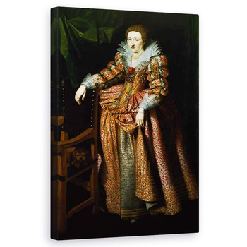 Tablou canvas - Scoala Hispano-Flamanda - Portretul unei doamne despre care se spune ca este din familia Coudenhouve din Flandra, 60 x 100 cm Tablou canvas - Scoala Hispano-Flamanda - Portretul unei doamne despre care se spune ca este din familia Coudenhouve din Flandra, 60 x 100 cm